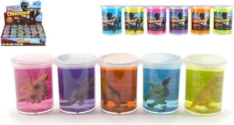Slime con dinosaurio 80 g - 1 unidad