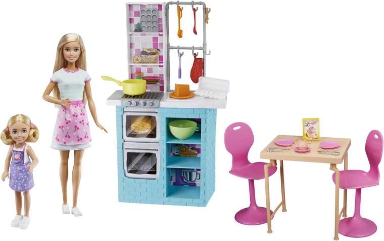 Cocina con horno doble para un horneado realista