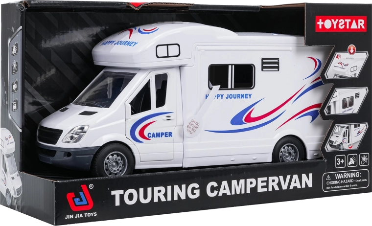 Autocaravana blanca interactiva con luces y sonidos
