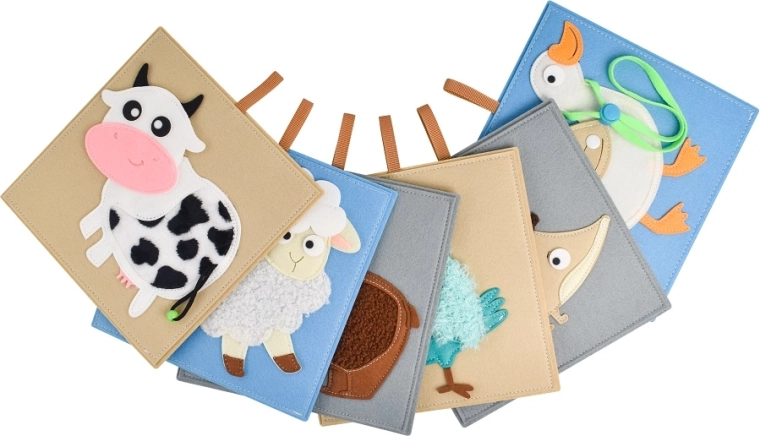 6 animalitos, 6 texturas diferentes