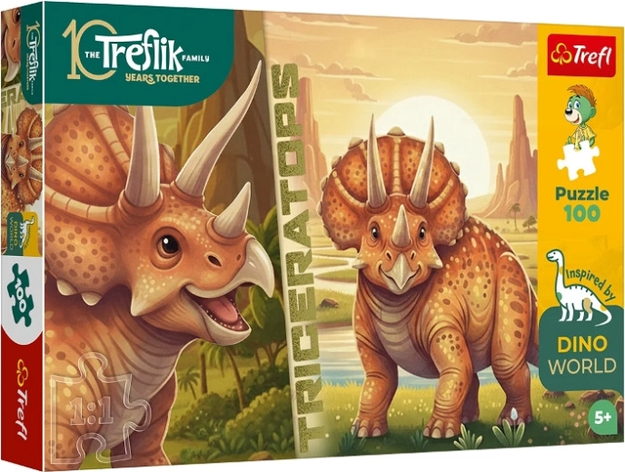 Puzzle InspiredByDinoWorld tricerátops 100 piezas