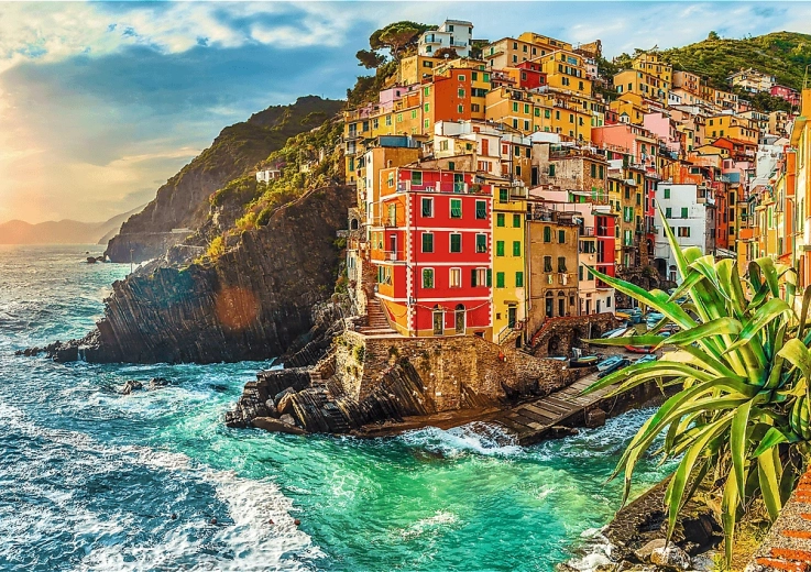 Puzzle TREFL premium plus photo odyssey: Riomaggiore, Italia – 1000 piezas