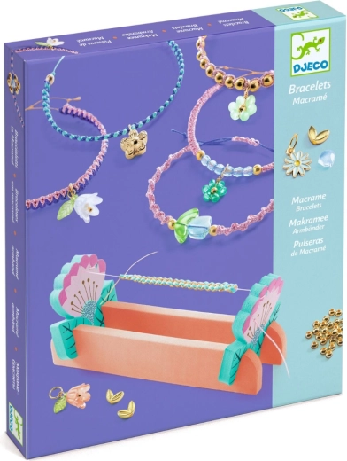Djeco set creativo de macramé y pulseras de cuentas – azul