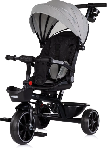 Triciclo con toldo Chipolino Max Sport 2v1 charcoal
