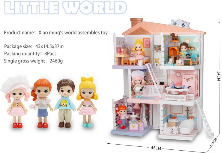 Casita de muñecas con accesorios