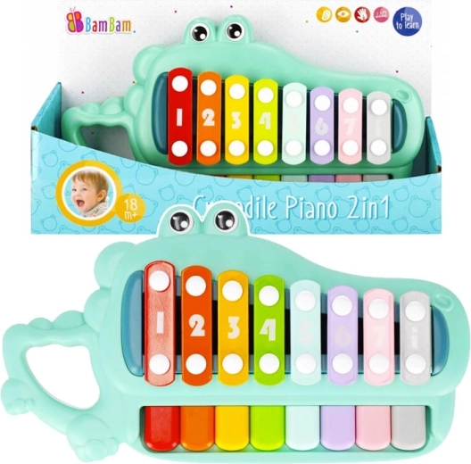 Piano y xilófono infantil 2 en 1 Cocodrilo