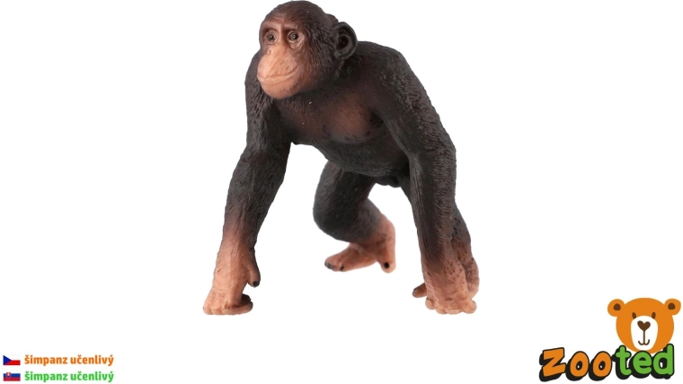 Figura de chimpancé común de plástico 8 cm - 1 pieza