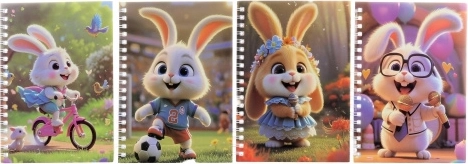 Cuaderno con bolígrafo Conejito