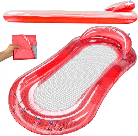 Colchón hinchable con respaldo y malla para el agua rojo Bestway