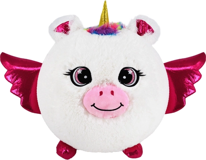 Unicornio de peluche inflable blanco 30 cm
