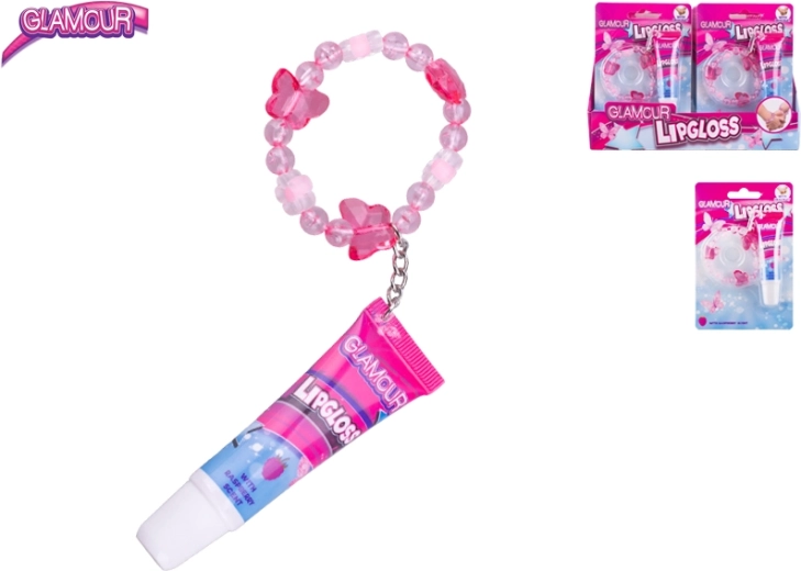 Glamour brillo de labios con sabor a frambuesa con colgante 12 ml
