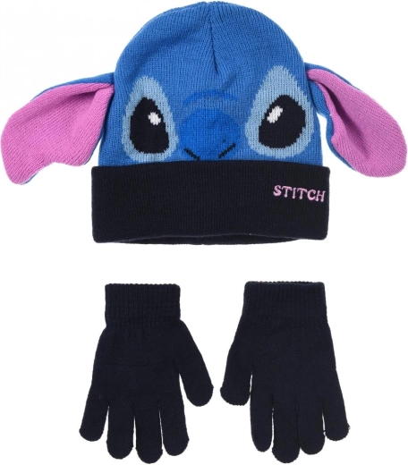 Gorro y guantes infantiles de Lilo y Stitch