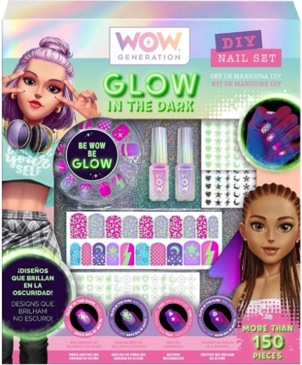 Wow generation set para decorar uñas que brilla en la oscuridad