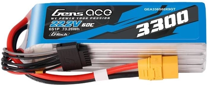 Batería LiPo Gens Ace G-Tech 3300mAh 22,2V 60C 6S1P con conector XT90