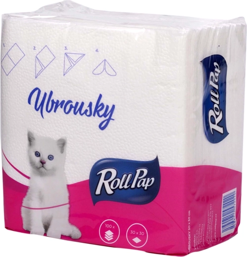 Servilletas de papel 30 × 30 cm de una capa, 100 uds.