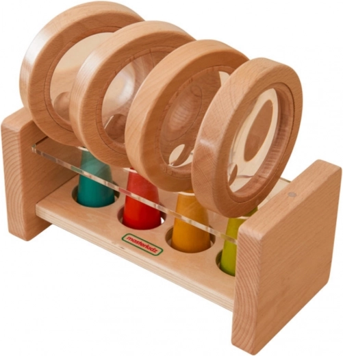 Lupa de madera con soporte