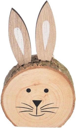 Conejito de madera marrón
