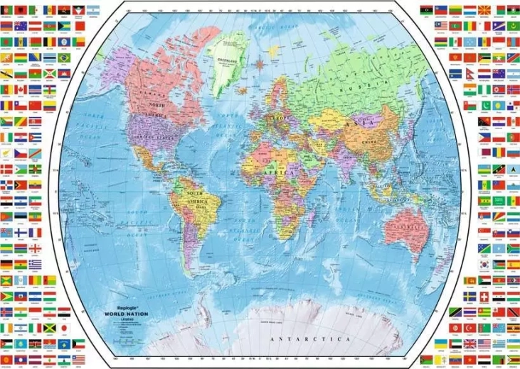 Puzzle Ravensburger mapa política del mundo de 1000 piezas
