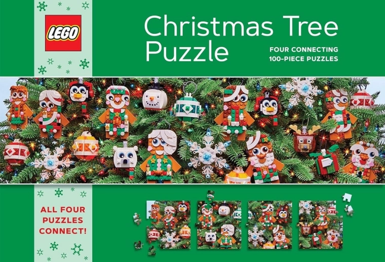 Puzzle LEGO árbol de Navidad 4×100 piezas