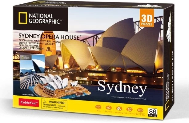 Puzzle 3D NATIONAL GEOGRAPHIC Sídney, 86 piezas