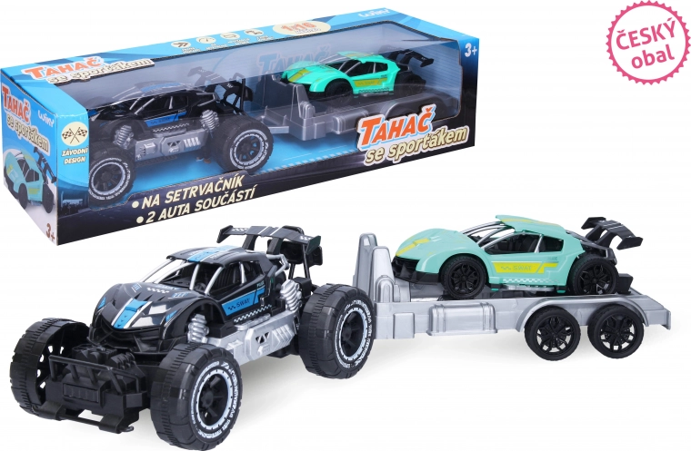 Camión con coche 45 cm con mecanismo de inercia
