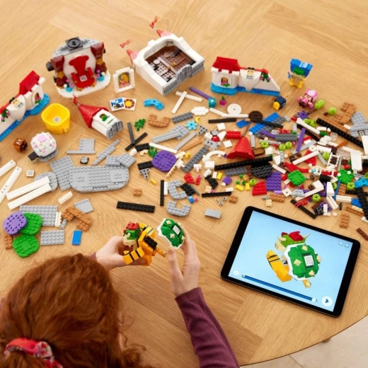Instrucciones digitales en la app LEGO Super Mario