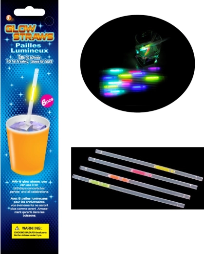 Pajitas luminosas 6 uds. SPARKYS
