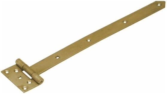 Bisagra para portón 400 × 45 × 90 × 35 × 3 mm, galvanizada en amarillo
