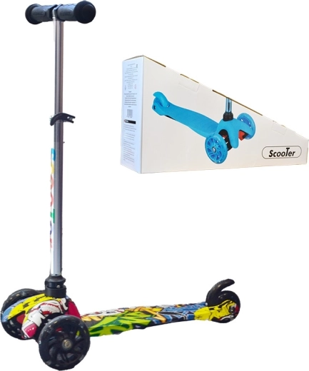Patinete infantil de tres ruedas Graffiti con rueda luminosa