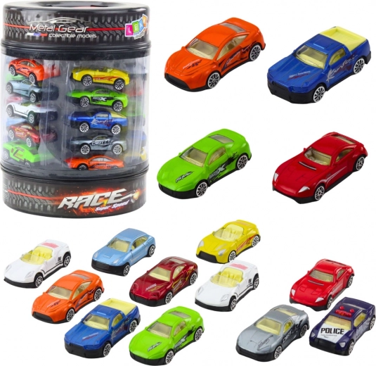 Set de cochecitos metálicos en tubo 1:64 – coches deportivos modernos, 25 uds.