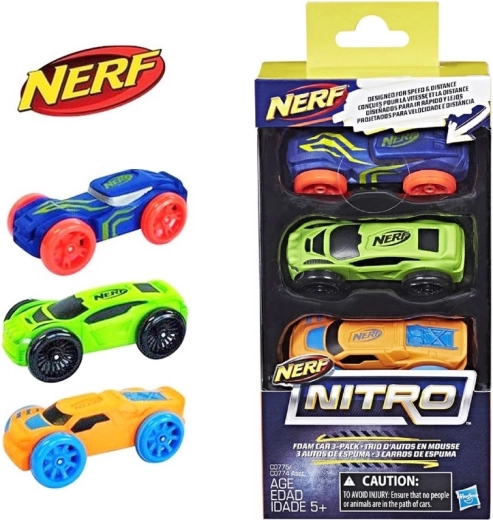 Coches Nerf Nitro – set de 3 unidades
