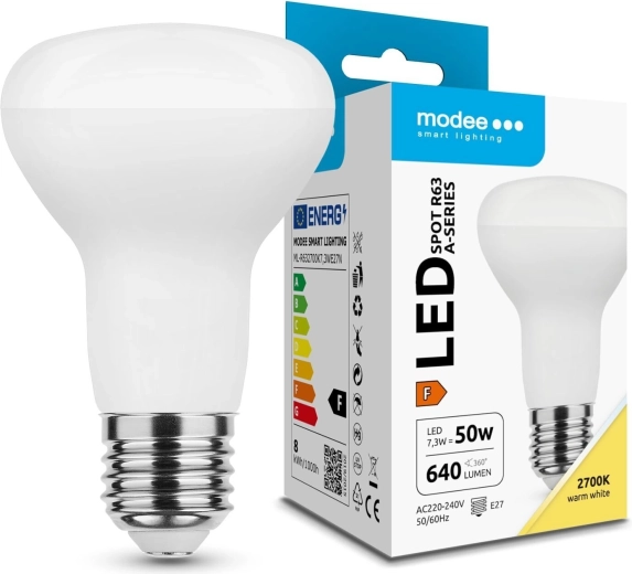 Bombilla LED spot Modee R63 7,3 W E27 640 lm blanco cálido