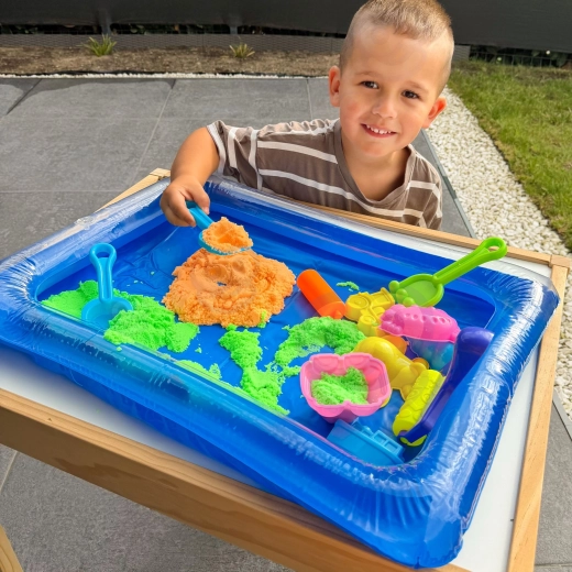 Arenero hinchable para jugar de forma más limpia