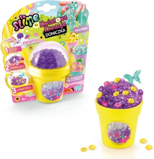 EPEE SoSlime creación floral en maceta amarilla