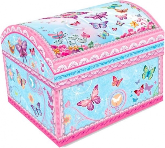 Joyero con caja de música Mariposas