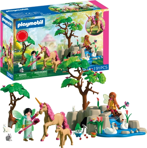 Playmobil expedición de hadas con unicornio y potrillo – set de juego de 91 piezas