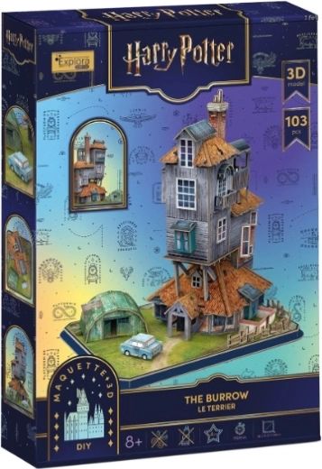 Puzzle 3D Cubic Fun Harry Potter Nora – casa de los Weasley