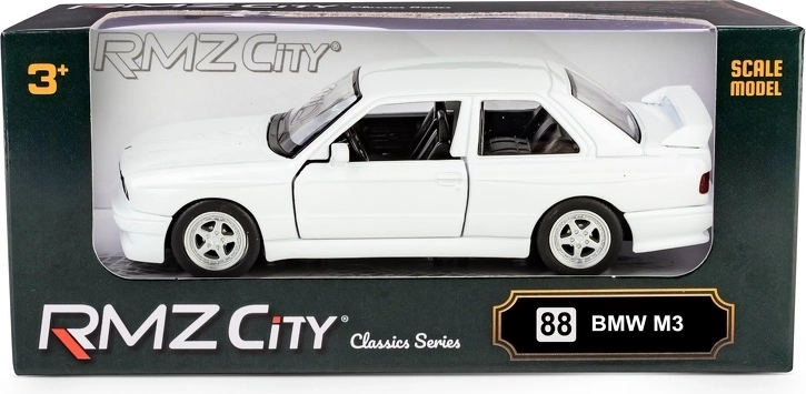 Modelo de coche metálico RMZ City BMW M3 E30 1:32 blanco