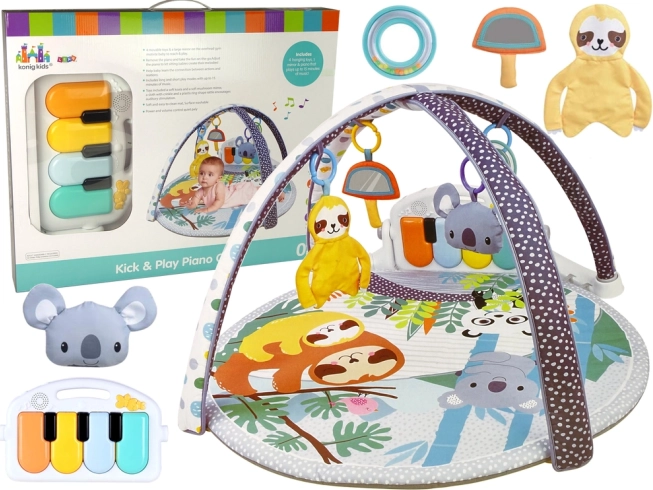 Manta de juegos educativa con koala y pianito