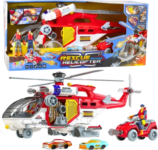 Helicóptero de rescate multifuncional con accesorios