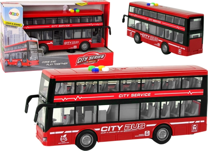Autobús de dos pisos con luces y sonidos 1:16