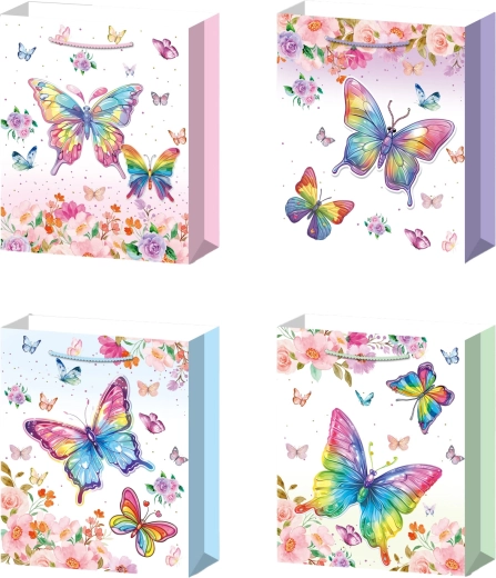 Bolsa de regalo M mariposa arcoíris