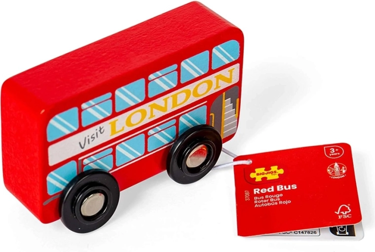 Bigjigs Toys autobús londinense de dos pisos de madera