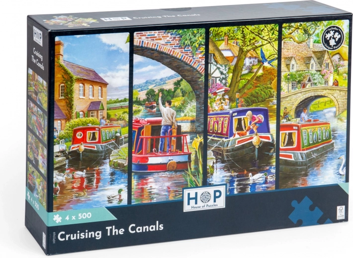 HOP Puzzle Crucero por canales 4x500 piezas