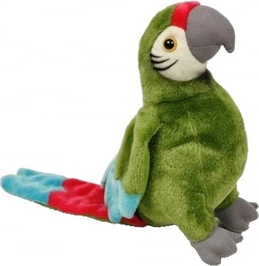 Papagayo guacamayo de peluche verde oliva de 25 cm