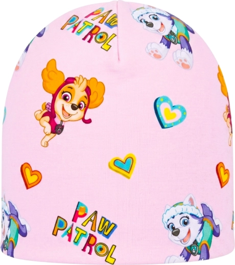 Gorro infantil de algodón La Patrulla Canina rosa
