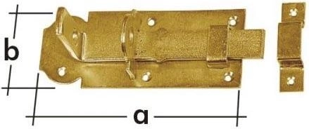 Pasador de cierre recto 100 × 45 × 5 mm, zinc galvanizado amarillo