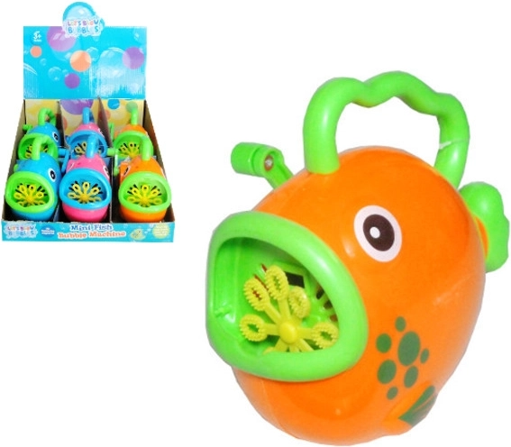 Set para burbujas: pececita de plástico con manivela