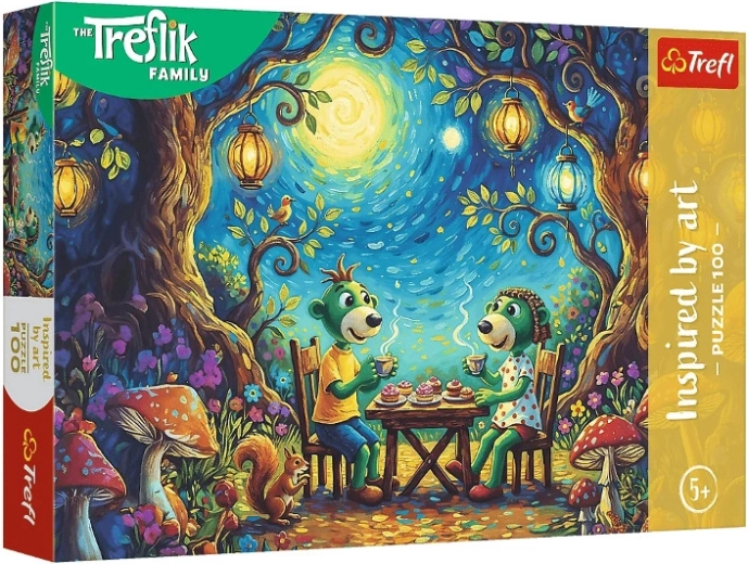 Puzzle Trefl de 100 piezas Inspired by Art Encuentro en la cafetería