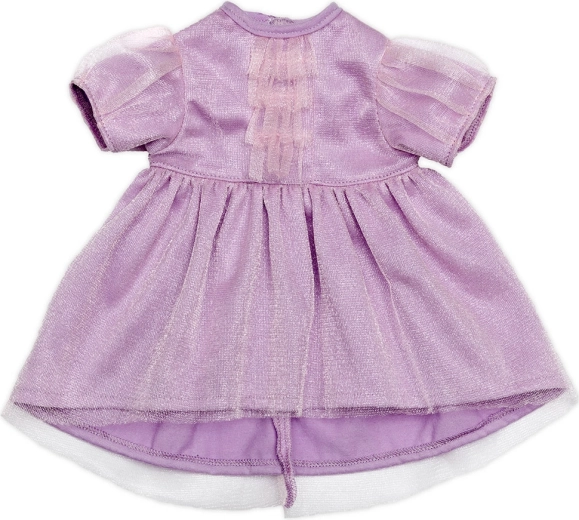 Vestido de fiesta morado de tul para muñecas Skrållan 36–40 cm